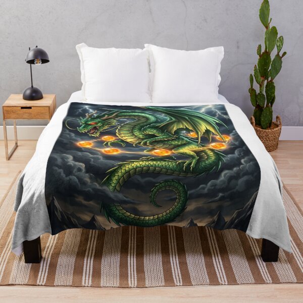 Item preview, Emerald Storm Dragon with Mystic Orbs | Epic Fantasy Dragon Art designed and sold by DragonSerpent Ink.