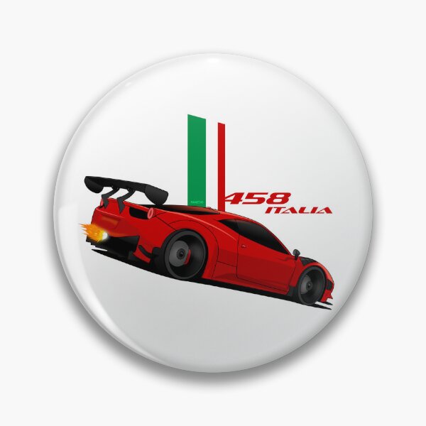 Item preview, Ferrari 458 Italia red Italian Stripes designed and sold by Pandozo.