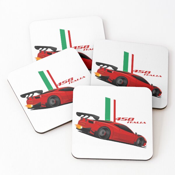 Item preview, Ferrari 458 Italia red Italian Stripes designed and sold by Pandozo.