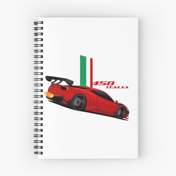 Item preview, Ferrari 458 Italia red Italian Stripes designed and sold by Pandozo.