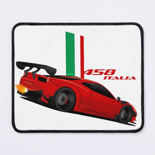 Item preview, Ferrari 458 Italia red Italian Stripes designed and sold by Pandozo.