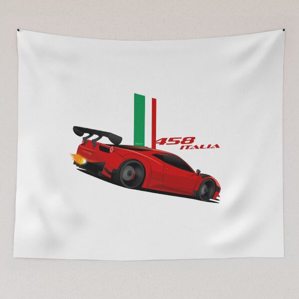 Item preview, Ferrari 458 Italia red Italian Stripes designed and sold by Pandozo.