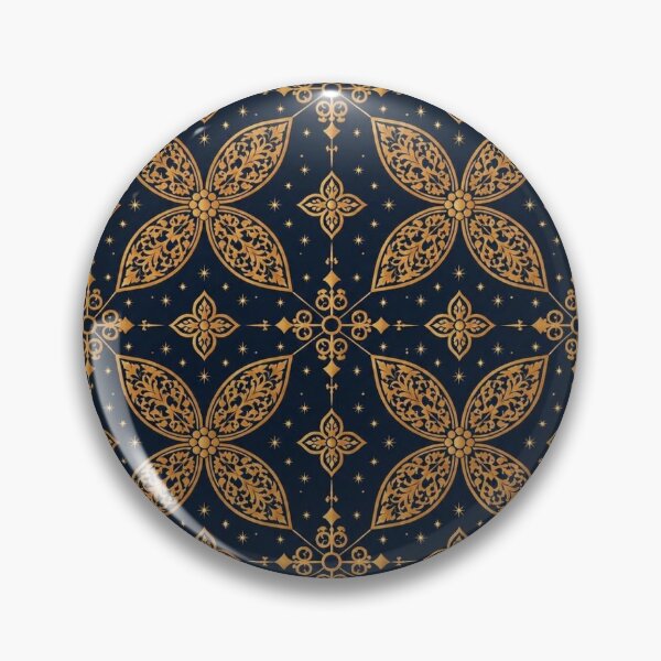 Item preview, Vintage Dark Blue and Gold Botanical Floral Seamless Pattern Throw Blanket designed and sold by FestivityFinds.