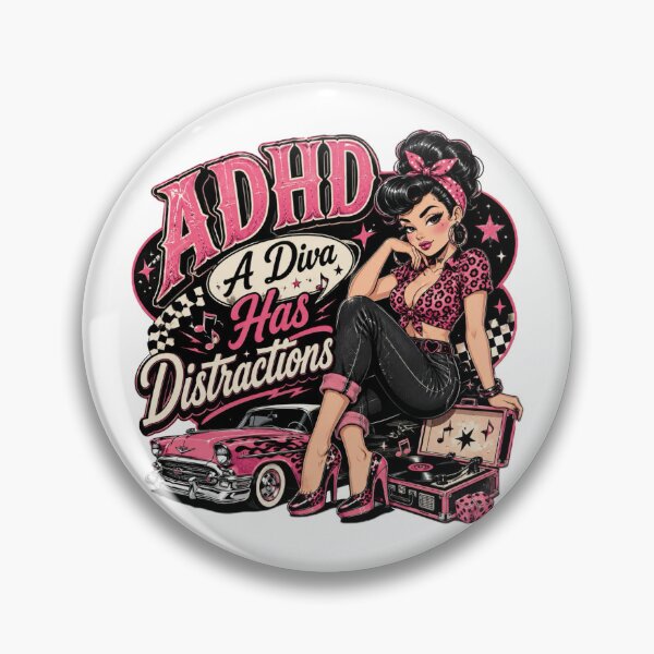 Item preview, ADHD Diva designed and sold by CraftyGlamazon.