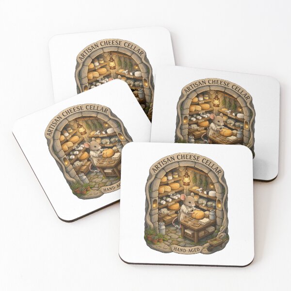 Item preview, Artisan Cheese Cellar | Cozy Mouse Cheesemaker | Fantasy Cheese Cave | Cottagecore Dairy | Hand-Aged Cheese designed and sold by MrDev.