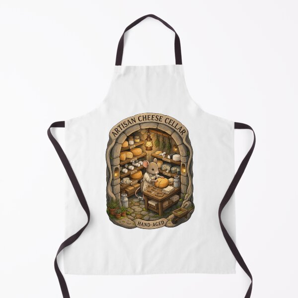 Item preview, Artisan Cheese Cellar | Cozy Mouse Cheesemaker | Fantasy Cheese Cave | Cottagecore Dairy | Hand-Aged Cheese designed and sold by MrDev.