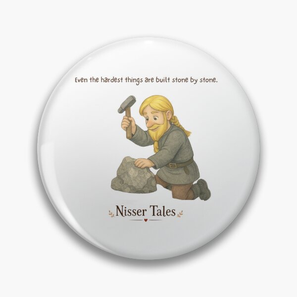 Item preview, Knut the Nisse – Even the Hardest Things Are Built Stone by Stone designed and sold by Nisser Tales.