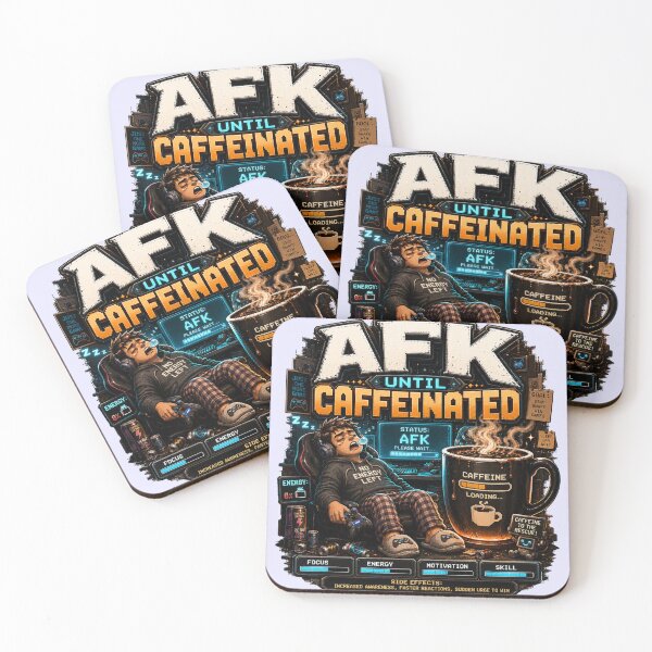 Item preview, AFK Until Caffeinated Funny Gamer Coffee designed and sold by pradeepvisuals.