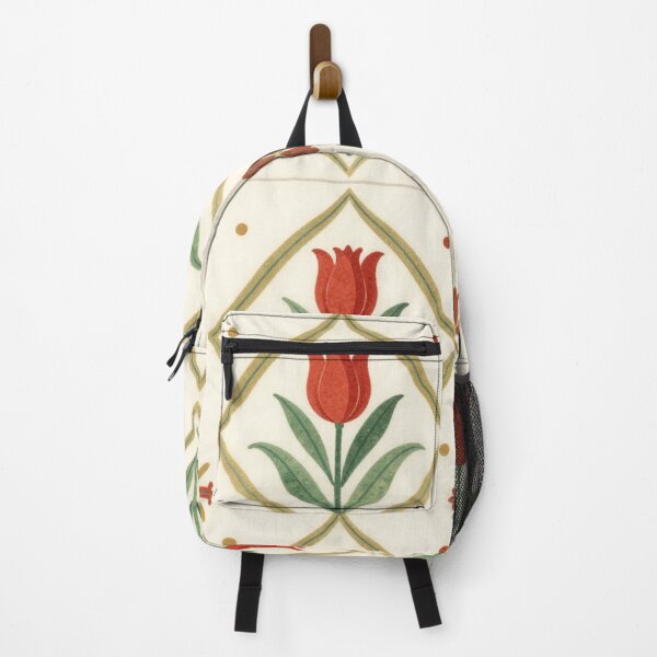 Item preview, Vintage Red Tulip Floral Botanical Seamless Pattern Throw Blanket designed and sold by FestivityFinds.