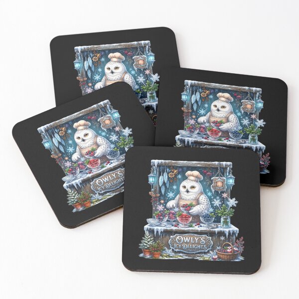 Item preview, Owly's Icy Delights | Snowy Owl Berry Dessert Stand | Winter Cottagecore | Fantasy Frozen Treats | Woodland Ice Cream designed and sold by MrDev.