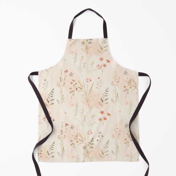 Aperçu de l'œuvre Coussin décoratif à motif botanique neutre et sans couture, aquarelle de fleurs sauvages créée et vendue par FestivityFinds.