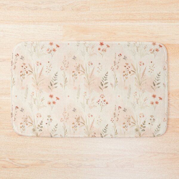 Artikelvorschau, Kissenbezug mit nahtlosem Aquarell-Wildblumenmuster in neutralen botanischen Nuancen entworfen und verkauft von FestivityFinds.
