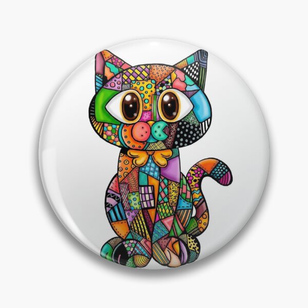 Item preview, Stitches the Patchwork Cat designed and sold by CuriositiesEnd.