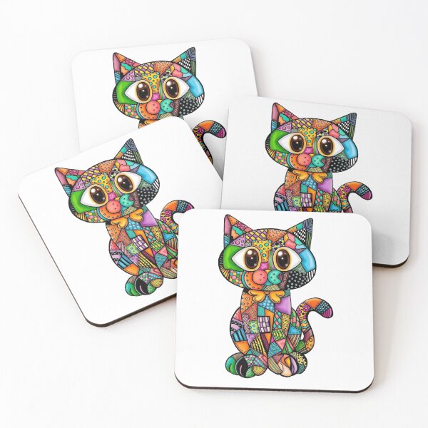 Item preview, Stitches the Patchwork Cat designed and sold by CuriositiesEnd.
