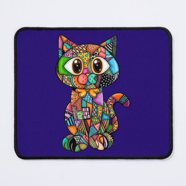 Item preview, Stitches the Patchwork Cat designed and sold by CuriositiesEnd.