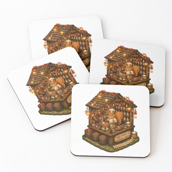 Item preview, Squirrel's Snack Shop | Roasted Maple Nuts | Cozy Autumn Woodland Market | Fall Cottagecore | Fantasy Squirrel Chef designed and sold by MrDev.