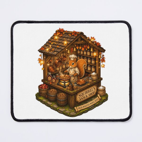 Item preview, Squirrel's Snack Shop | Roasted Maple Nuts | Cozy Autumn Woodland Market | Fall Cottagecore | Fantasy Squirrel Chef designed and sold by MrDev.