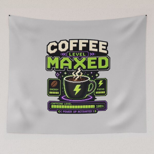 Item preview, Coffee Level Maxed Gamer Coffee Art designed and sold by pradeepvisuals.