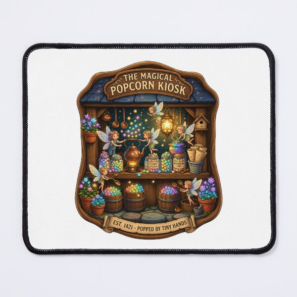 Item preview, The Magical Popcorn Kiosk | Fairy Popcorn Stand | Fantasy Carnival Treats | Cottagecore Fairies | Enchanted Snack Shop designed and sold by MrDev.