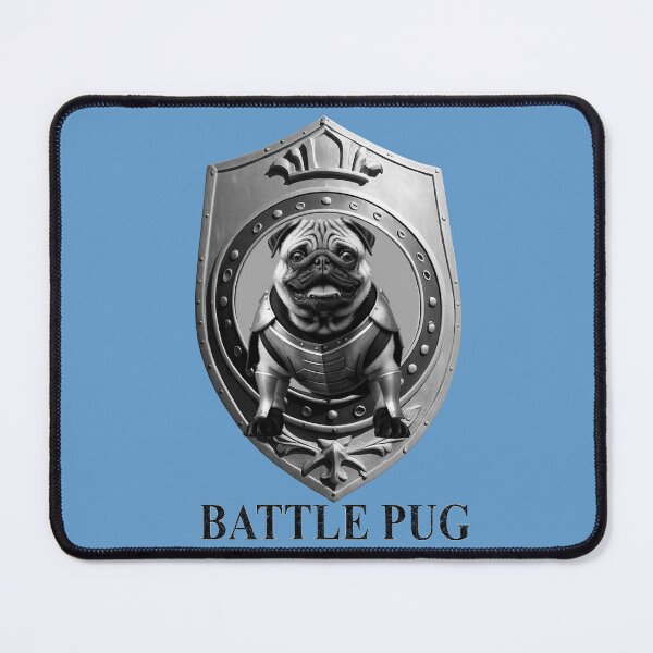 Item preview, Battle Pug – Armored Warrior Dog designed and sold by craftyferrets.