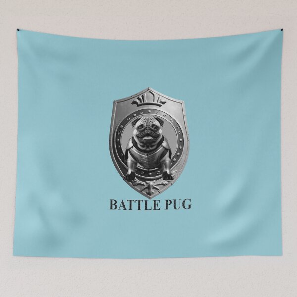 Item preview, Battle Pug – Armored Warrior Dog designed and sold by craftyferrets.