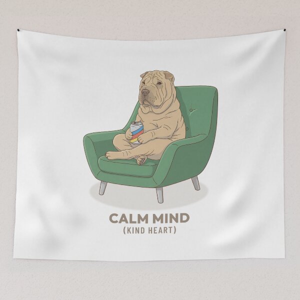 Item preview, Shar Pei Drinking Soda Soda Vintage Aesthetic designed and sold by COZY VINTAGE animal.