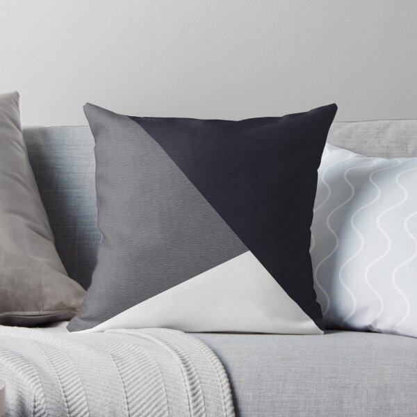 Grey geometric triangle Throw Pillow