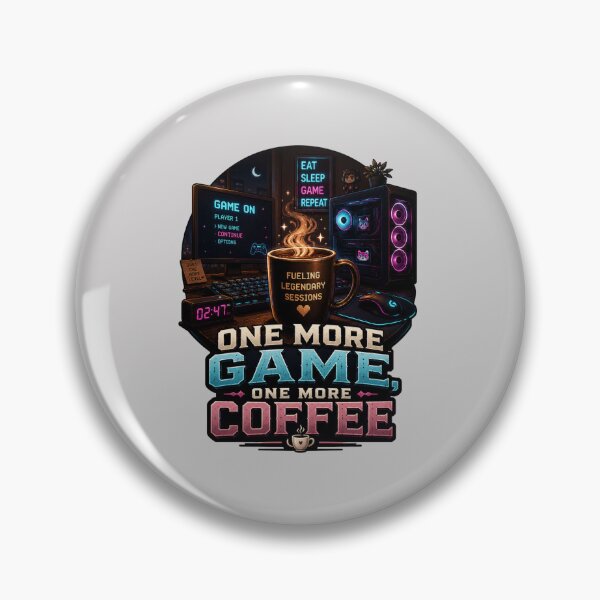 Item preview, One More Game One More Coffee Quote designed and sold by pradeepvisuals.