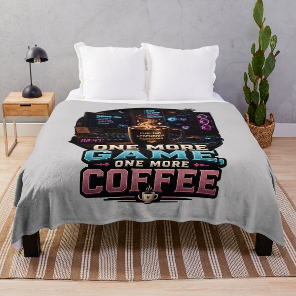 Item preview, One More Game One More Coffee Quote designed and sold by pradeepvisuals.