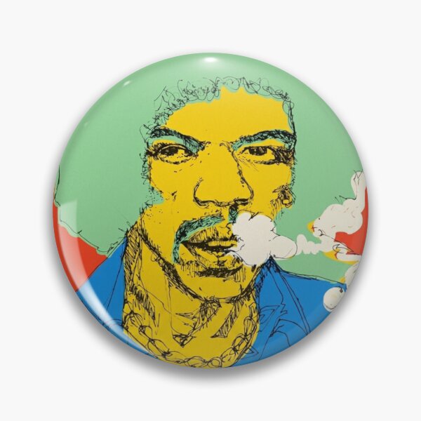 Item preview, Jimi Hendrix - Original Ink Illustration and Psychedelic Pop Art designed and sold by andriuscanan.