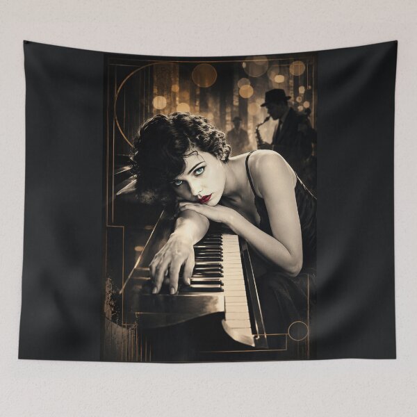 Item preview, Blue Note Nocturne – Film Noir Jazz Muse designed and sold by Sanctum Icons.