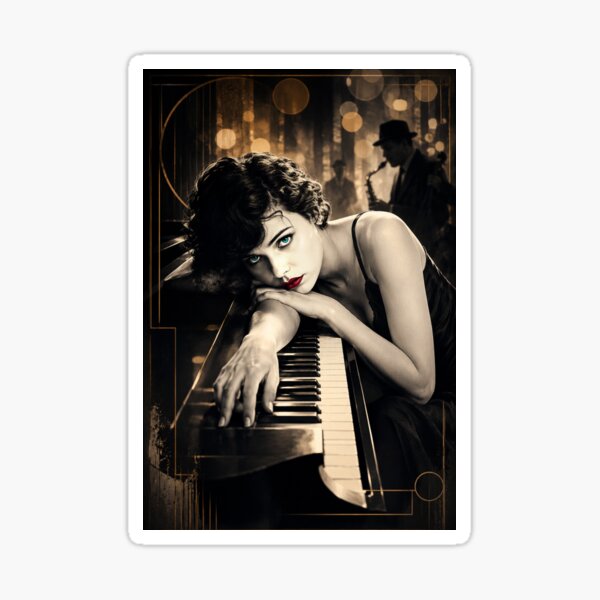 Item preview, Blue Note Nocturne – Film Noir Jazz Muse designed and sold by Sanctum Icons.