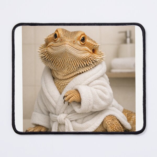 Item preview, Cozy Bathrobe Bearded Dragon designed and sold by Sillytoe.