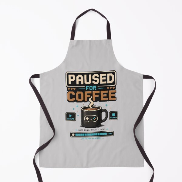 Item preview, Paused For Coffee Retro Gamer Design designed and sold by pradeepvisuals.