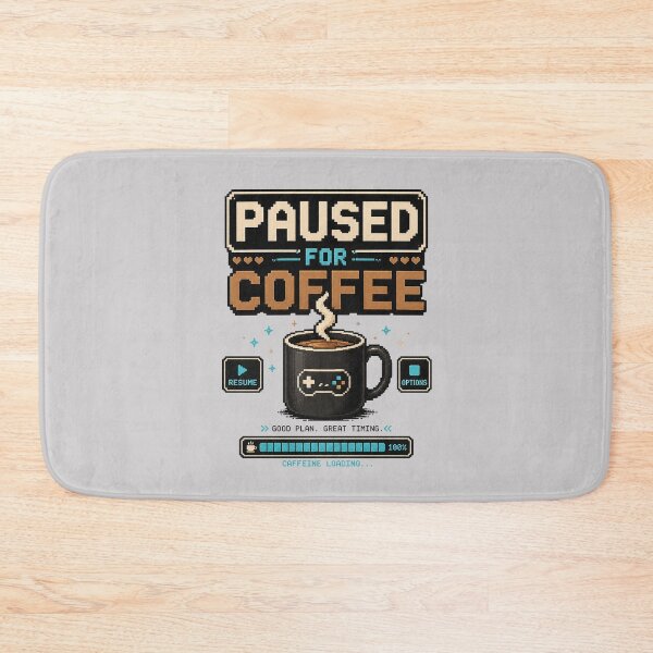 Item preview, Paused For Coffee Retro Gamer Design designed and sold by pradeepvisuals.