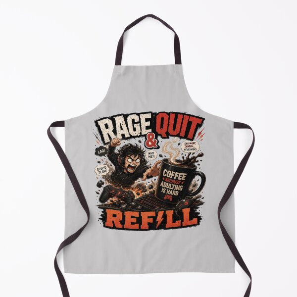 Item preview, Rage Quit And Refill Funny Coffee Art designed and sold by pradeepvisuals.