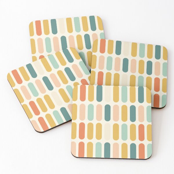 Item preview, Mid Century Modern Retro Geometric Capsule Pattern Throw Pillow designed and sold by FestivityFinds.