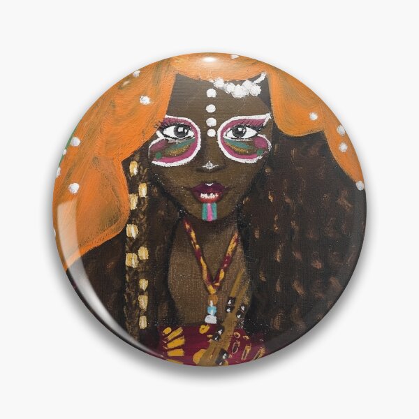 Item preview, Orange Headwrap Portrait Art designed and sold by Hearthuestudios.