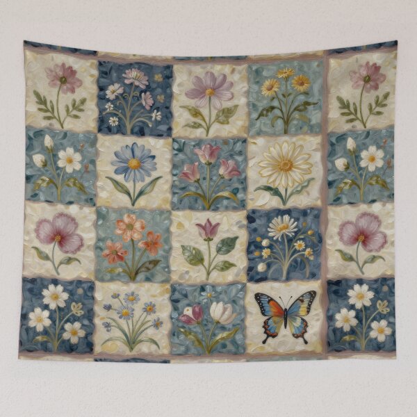 Item preview, Glorious Nature Flower Quilt designed and sold by TheMadTeaParty.