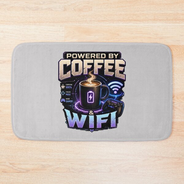 Item preview, Powered By Coffee And WiFi Gamer Art designed and sold by pradeepvisuals.