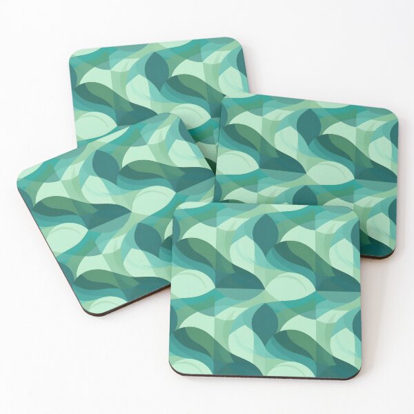 Item preview, Teal and Mint Abstract Geometric Wave Seamless Pattern iPhone Case designed and sold by FestivityFinds.