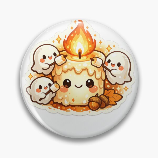 Item preview, Cozy Candle Sticker Kawaii Autumn Aesthetic for Halloween & Cozy Lovers designed and sold by CutePrintCorner.
