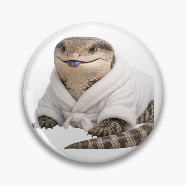 Item preview, Bathrobe Blue-Tongue Lizard designed and sold by Sillytoe.
