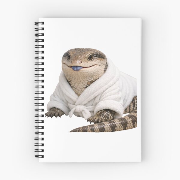 Item preview, Bathrobe Blue-Tongue Lizard designed and sold by Sillytoe.