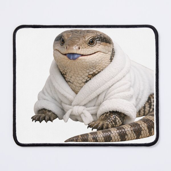 Item preview, Bathrobe Blue-Tongue Lizard designed and sold by Sillytoe.