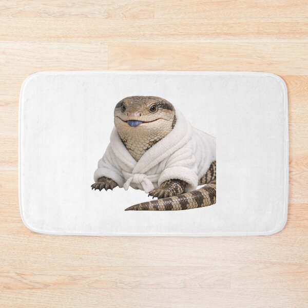 Item preview, Bathrobe Blue-Tongue Lizard designed and sold by Sillytoe.