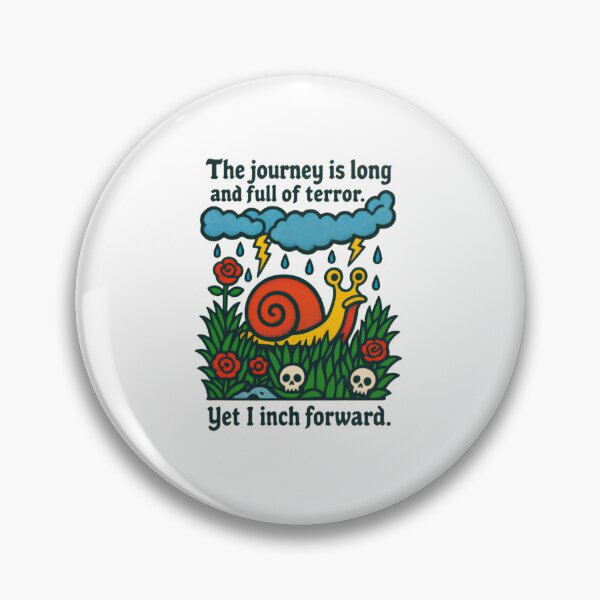 Item preview, Snail Journey Quote Illustration: Resilient Inching Forward designed and sold by Colorful-Garden.
