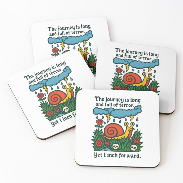 Item preview, Snail Journey Quote Illustration: Resilient Inching Forward designed and sold by Colorful-Garden.