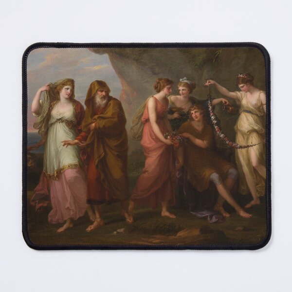 Item preview, Telemachus and the Nymphs of Calypso by Angelica Kauffmann 1782 designed and sold by AnimaliaStar.