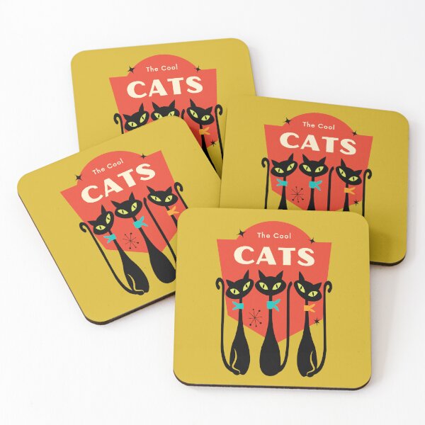 Item preview, Mid Century Modern Atomic Cats Retro Design designed and sold by Volt Junkies.